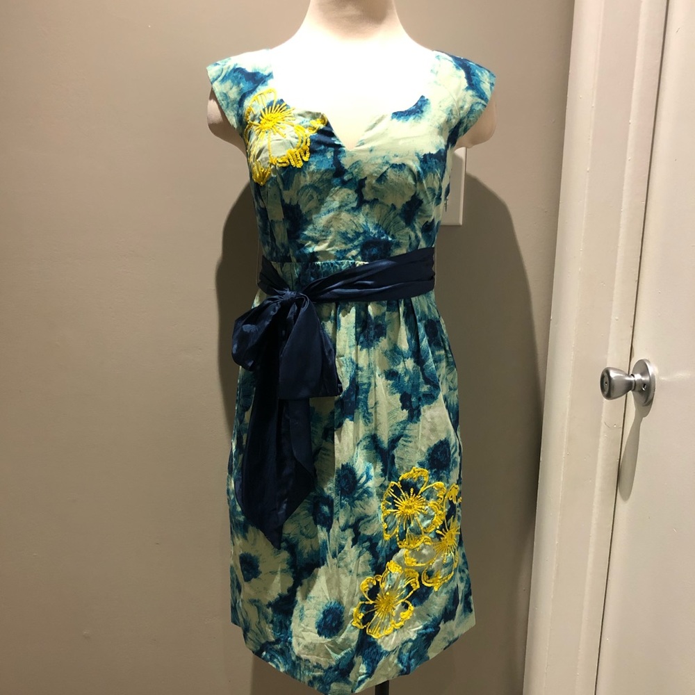 Anthropologie Floral Dress with Embroidery